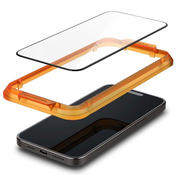 HÆRDET GLAS SPIGEN ALM GLASS FC 2-PACK IPHONE 15 PRO SORT