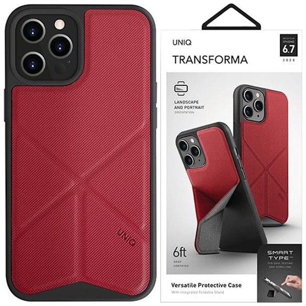 UNIQ TRANSFORMA ETUI TIL IPHONE 12 PRO MAX - RØD