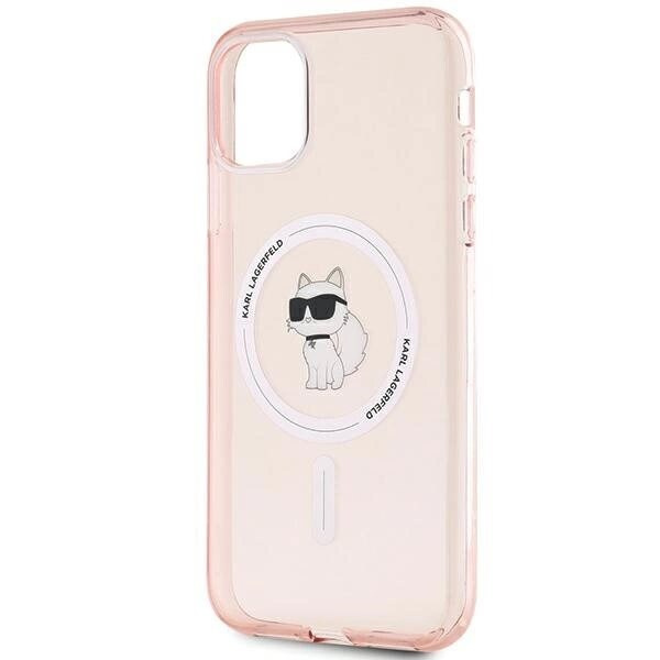 Karl Lagerfeld IML Choupette MagSafe deksel til iPhone 11 / Xr - rosa