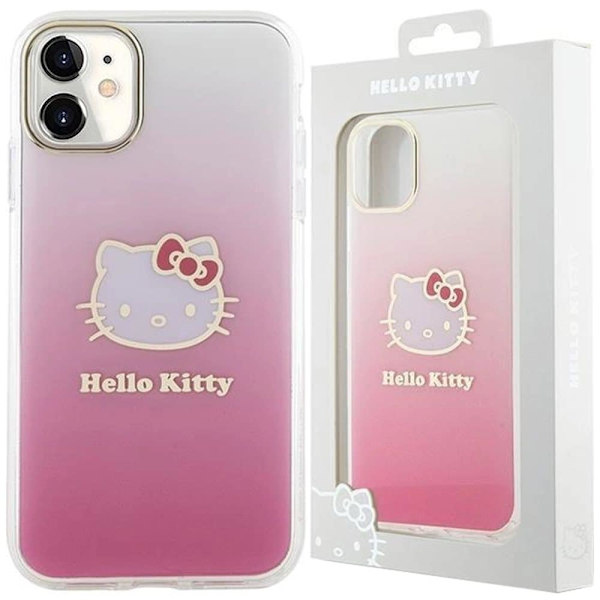 Hello Kitty IML Gradient Electrop Kitty hodedeksel til iPhone 11 / Xr - Rosa