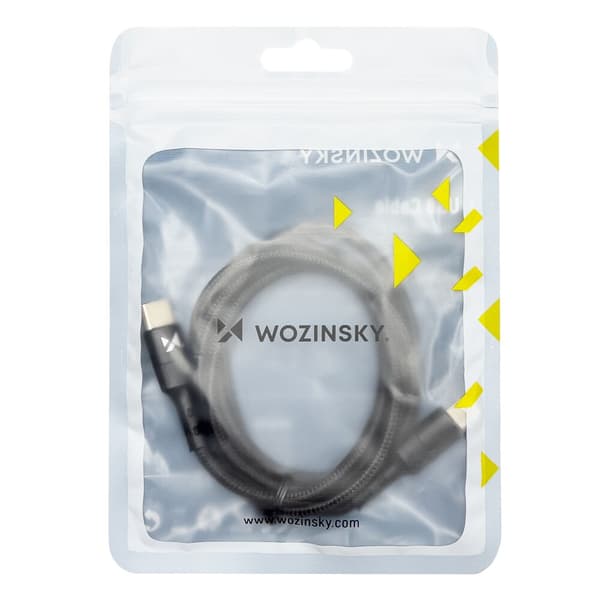Wozinsky-kabel USB Typ C - USB Typ C Strömförsörjning 18W 1m svart (WUC-PD-CC1B)