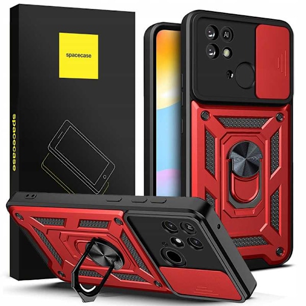 Spacecase Case Cover För Xiaomi Redmi 10C Poco C40 Red