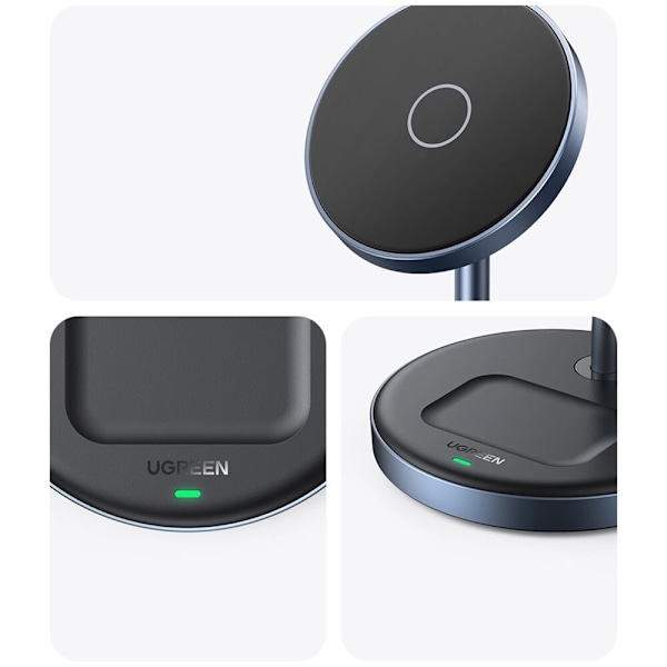 Ugreen CD317 MagSafe / Qi 2in1 ladestasjon - svart