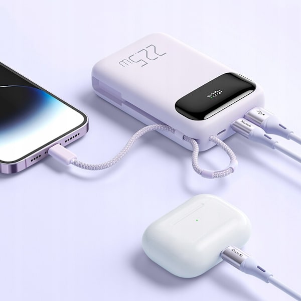 MCDODO POWERBANK 10000MAH MED USB MONITOR USB-C 22,5W + LYNKABEL