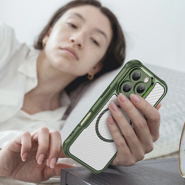 LEADING SERIES MAGSAFE SILIKONETUI TIL IPHONE 16 PRO MAX - GRØN