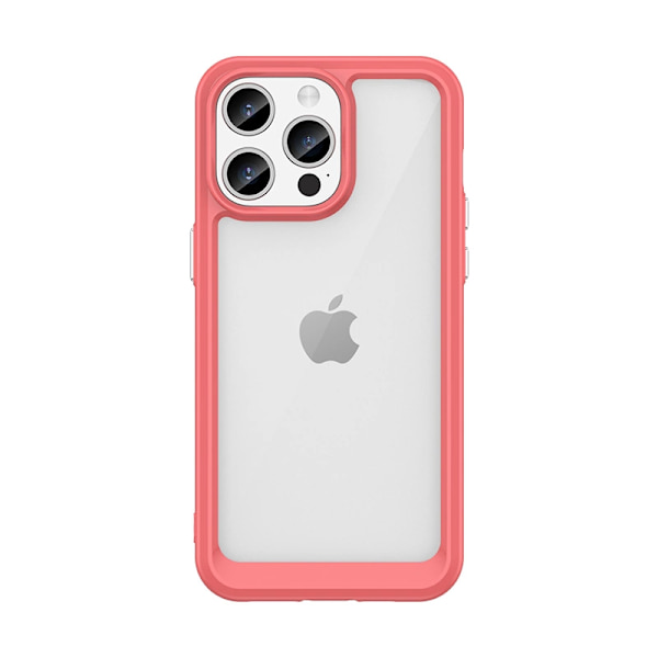 FORSTÆRKET ETUI MED EN FLEKSIBEL RAMME TIL IPHONE 15 PRO MAX OUTER SPACE - RØD