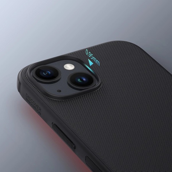Nillkin Super Frosted Shield Pro-forsterket deksel til iPhone 15 Pro Max - Svart