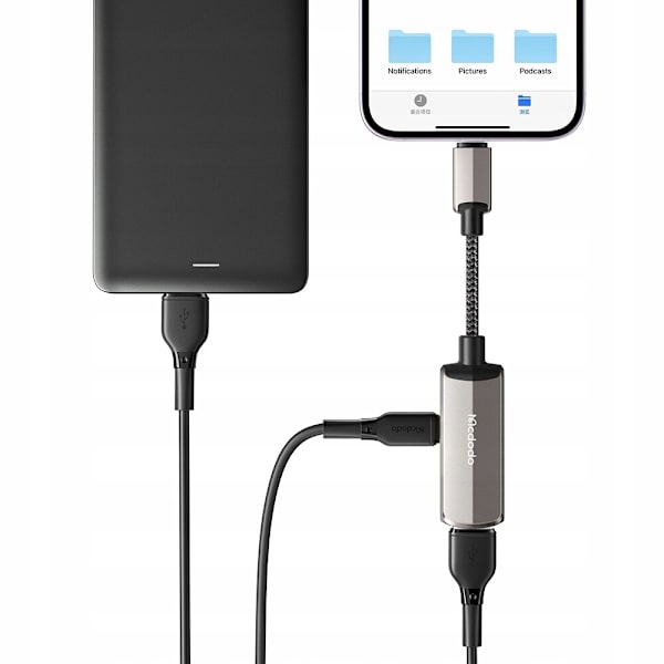 MCDODO ADAPTER LYNADAPTER USB 3.0 OTG-KABEL IPHONE-LADDNING