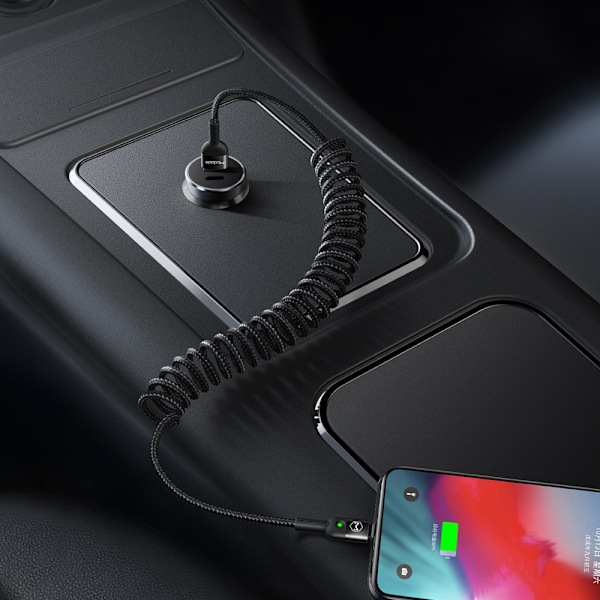 MCDODO KABEL USB-C SPIRALFJÄDER SNABBLADDNING USB TYP C LED 2M