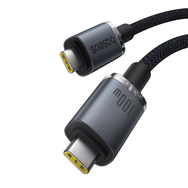 BASEUS CRYSTAL SHINE CB000089 USB-C / USB-C USB3.2-KABEL 100W 20GBPS 1,5M - SORT
