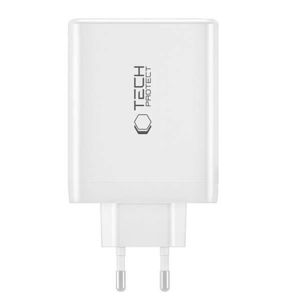 TECH-PROTECT NC100W-GAN 4-PORTERS NETTVERKSLADER PD100W/QC3.0 HVIT