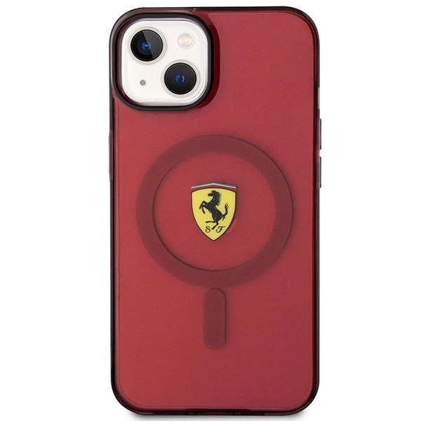 FERRARI TRANSLUCENT MAGSAFE ETUI TIL IPHONE 14 - RØD