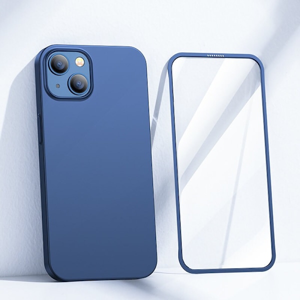 Joyroom 360 Full Case-deksel for iPhone 13 bak og foran + herdet glass blå (JR-BP927 blå)