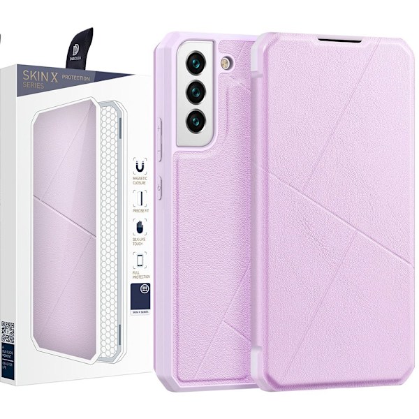 DUX DUCIS Skin X deksel med klaff til Samsung Galaxy S22 rosa