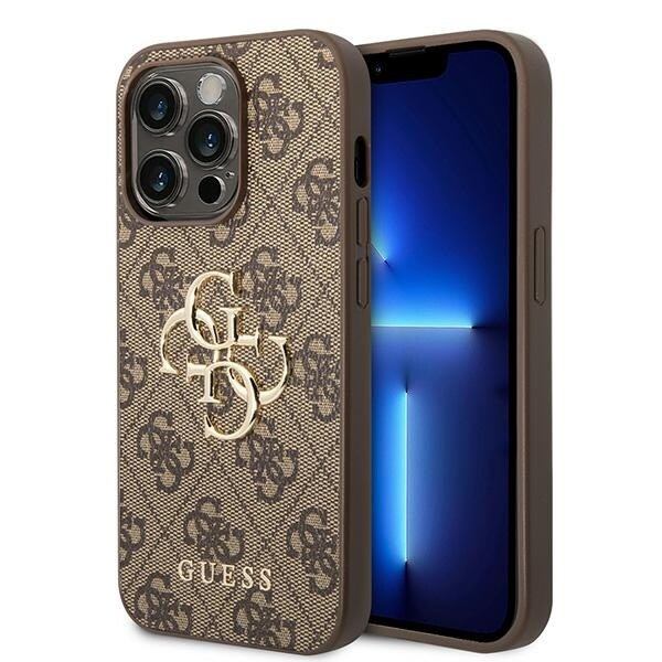 Guess GUHCP15L4GMGBR iPhone 15 Pro 6.1 brun/brunt hardt deksel 4G Big Metal Logo