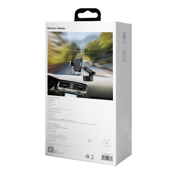 Baseus teleskopisk gravity bilvindusfeste? resepsjon? dashbord svart (SUYL-TK01)