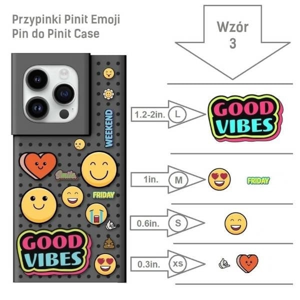 Pinit Emoji Pins för Pinit Case Pattern 3