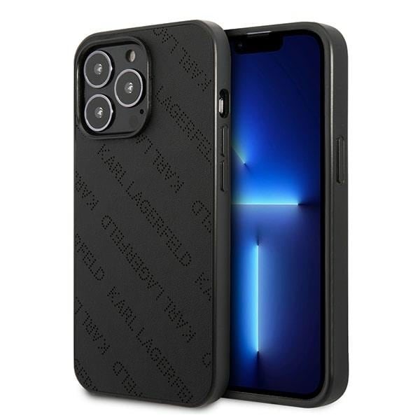Karl Lagerfeld KLHCP13LPTLK iPhone 13 Pro / 13 6.1" hårdfodral svart/svart Perforerad Allover