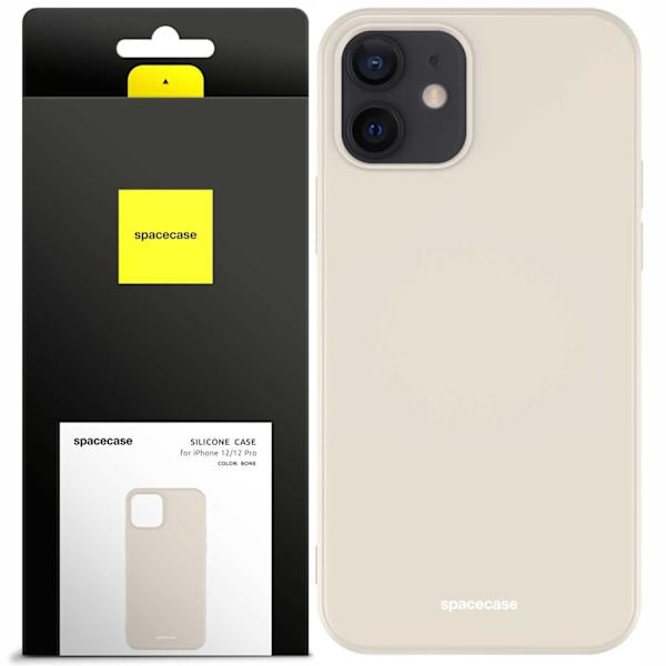 Spacecase Silikonfodral För Iphone 12 12 Pro Bone Beige