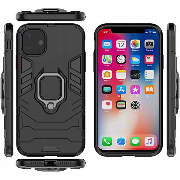 Spacecase X-Ring Case För Iphone 11 Case Svart Skydd