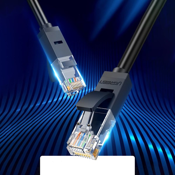 UGRØN INTERNETKABEL LAN ETHERNET U/UTP CAT6 1000MBS 8M SORT