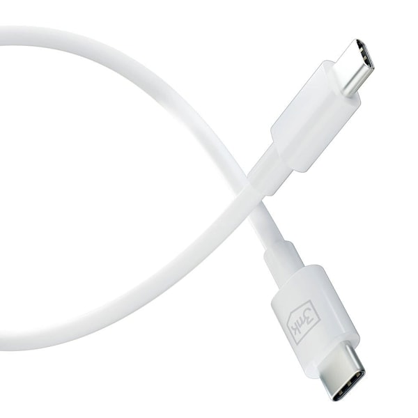 3mk Hyperkabel USB-C / USB-C 100W 1,2m - hvit