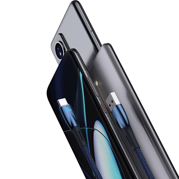 Baseus Glimmer-serien hurtigladekabel USB-A - USB-C 100W 480Mb/s 1m blå