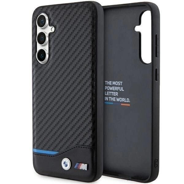 BMW Carbon Lærveske til Samsung Galaxy S23 FE - Svart
