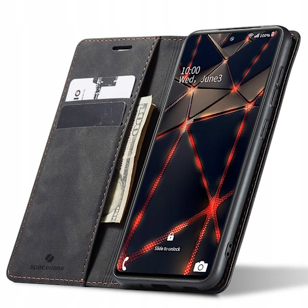 Spacecase Väska Plånbok Galaxy S20 Fe Svart Läder