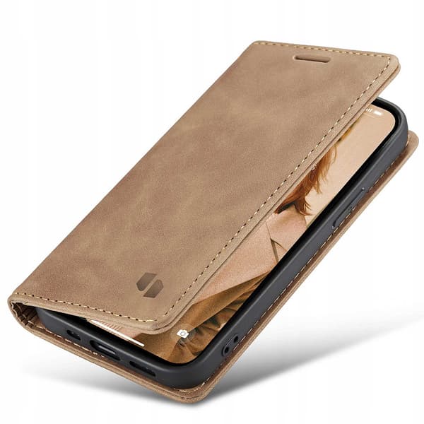 Spacecase Case Cover Till Iphone 13 Pro Max Sc Plånbok Ljusbrun