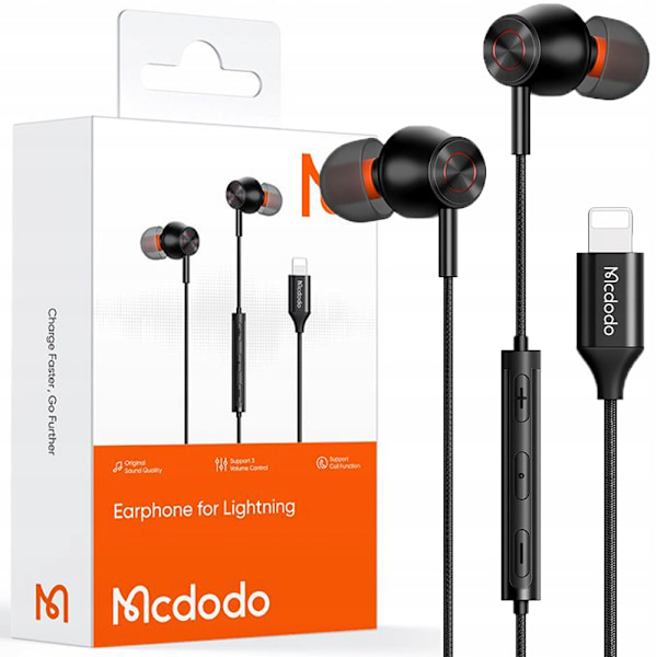 MCDODO TRÅDBUNDNA IN-EAR HÖRLURAR MED MIKROFON FÖR LIGHTNING IPHONE 14