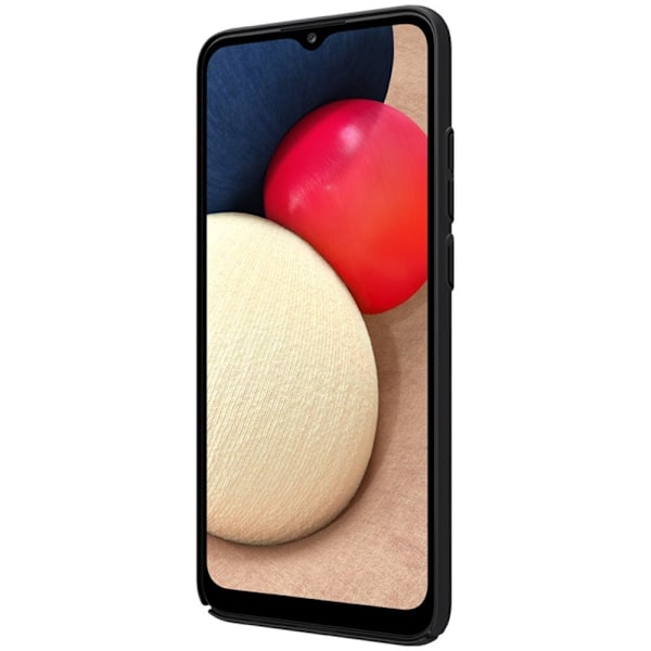 Nillkin Super Frosted Shield förstärkt fodral + ställ för Samsung Galaxy A02s EU svart