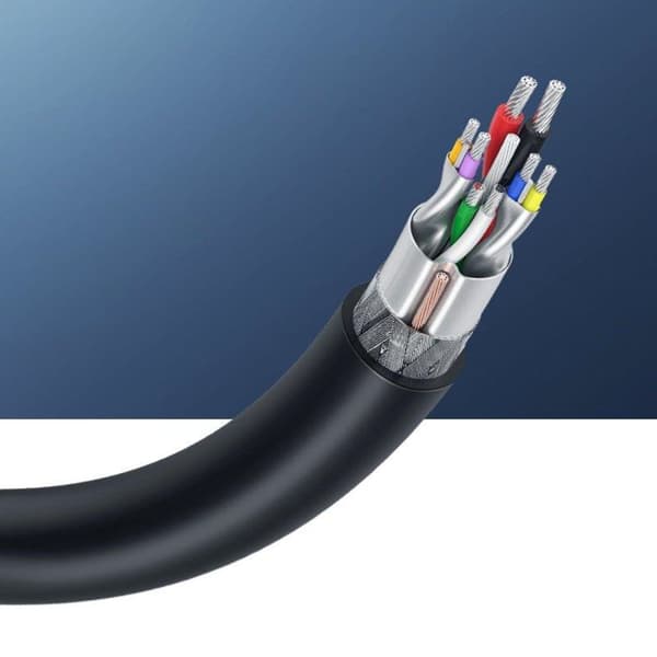 Ugrønn kabel USB 3.0 (hann) - USB 3.0 (hann) 2m grå (10371)
