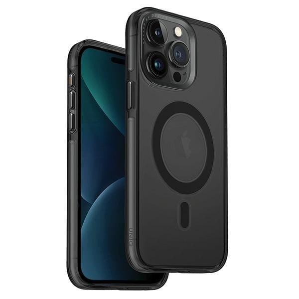 UNIQ Calio iPhone 15 Pro 6.1 deksel Magclick Lader grå/røykgrå