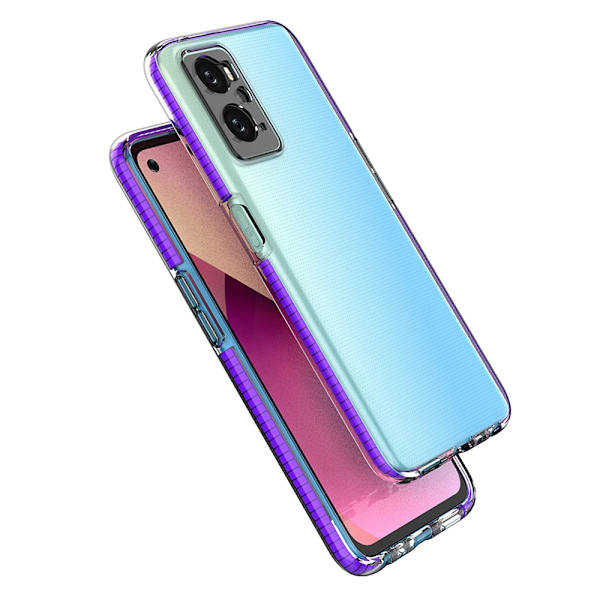 SPRING CASE TIL REALME 9I, OPPO A36 / A76 / A96 SILIKONECOVER MED RAMME SORT