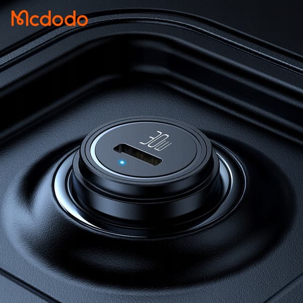 MCDODO SNABB BILLADDARE FÖR TELEFON USB-C LED + USB-C KABEL 1M