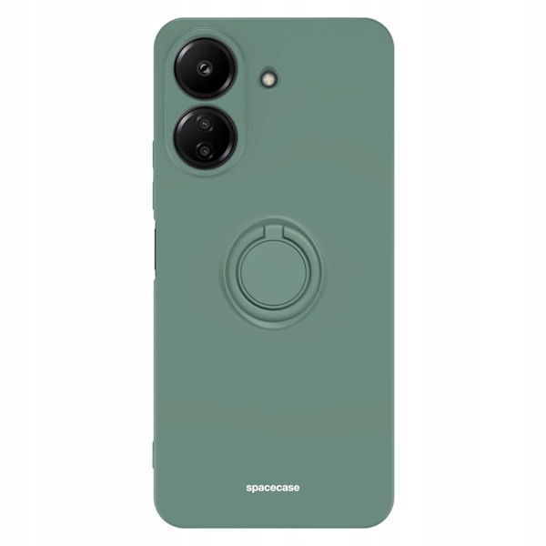 Spacecase Silikon Ringfodral För Xiaomi Redmi 13C 4G / Poco C65 Mörkgrön
