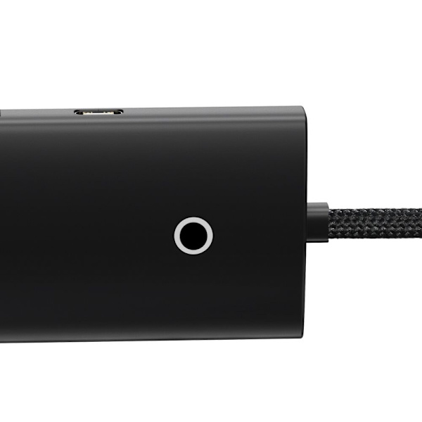 Baseus Lite-serien HUB-adapter USB Type C - 4x USB 3.0 25 cm svart (WKQX030301)