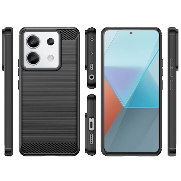 CARBON CASE TIL XIAOMI REDMI NOTE 13 5G - SORT
