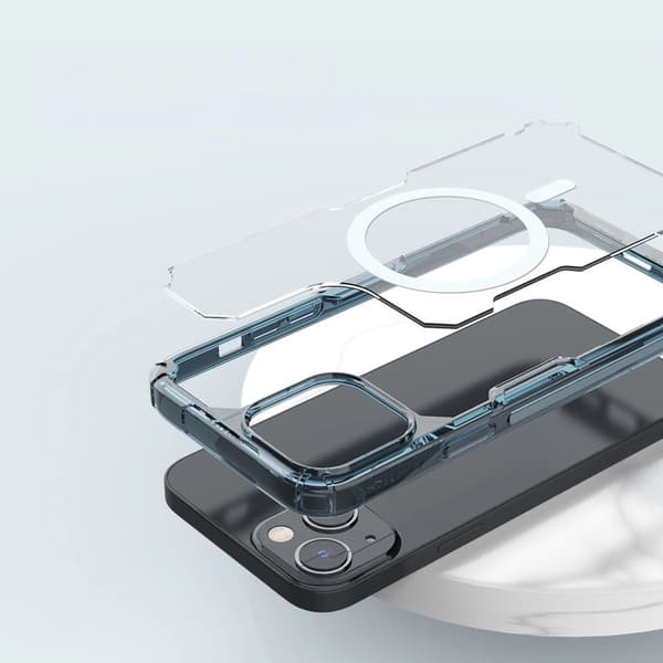 NILLKIN CASE MED MAGSAFE TIL IPHONE 15 PLUS BLÅ
