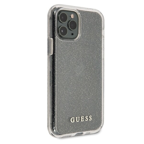 Guess GUHCN65PCGLSI iPhone 11 Pro Max sølv/sølv hardt deksel Glitter