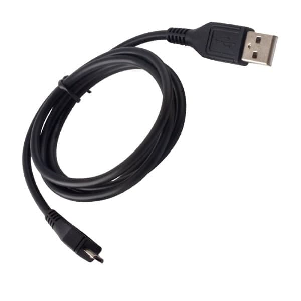 USB - microUSB kabel svart/svart