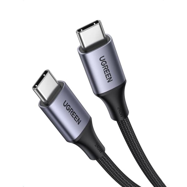 Ugreen US535 USB-C / USB-C PD-kabel 240W 5A 1m - grå