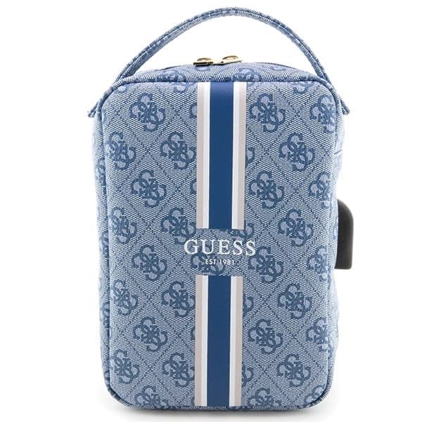 GUESS 4G PRINTED STRIPES TASKE - BLÅ