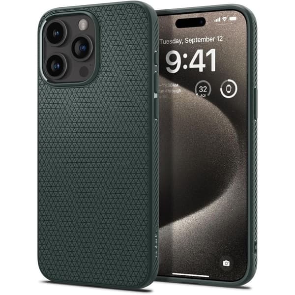 SPIGEN LIQUID AIR IPHONE 15 PRO MAX ABYSS GRØNN