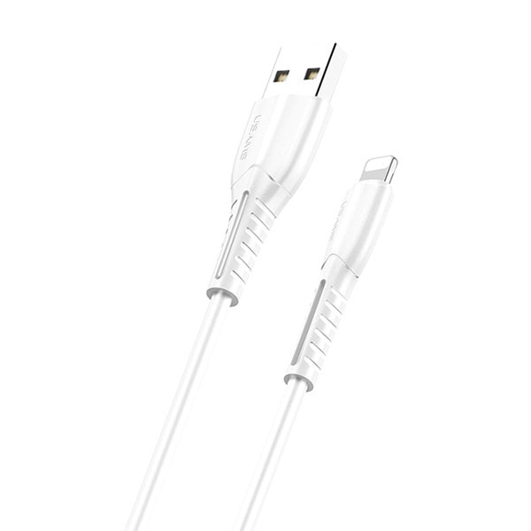 USAMS Kabel U35 lightning 2A snabbladdning 1m vit/vit SJ364USB02 (US-SJ364)