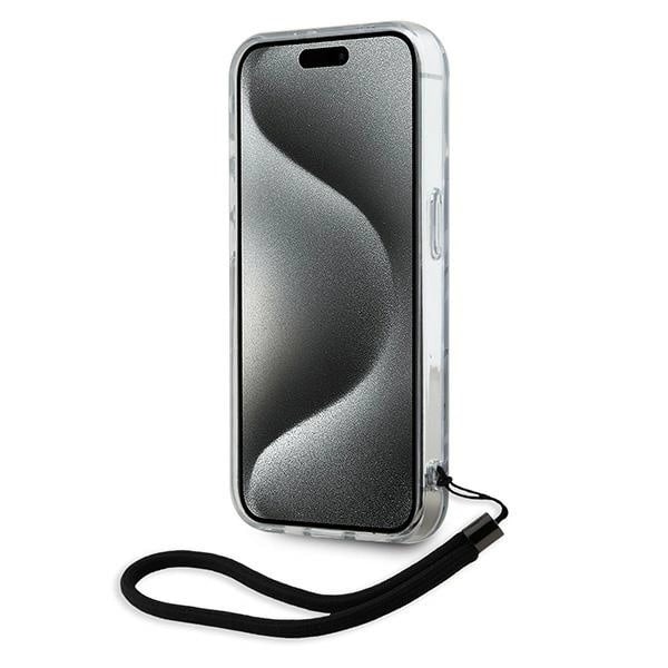 KARL LAGERFELD ZEBRA WITH CORD COVER TIL IPHONE 15 PRO MAX - LILLA