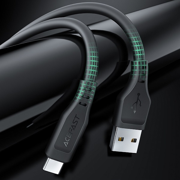 Acefast USB - USB Type C-kabel 1,2 m, 3A svart (C3-04 svart)