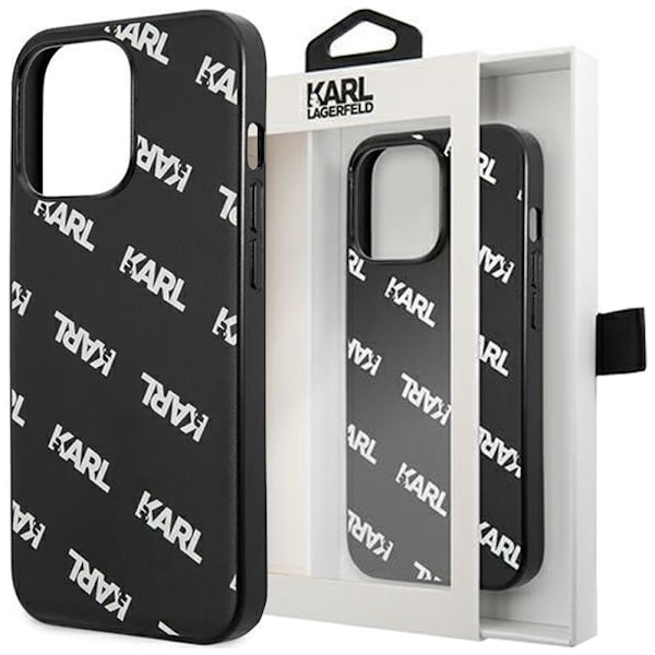 KARL LAGERFELD ALLOVER COVER TIL IPHONE 13 PRO / IPHONE 13 - SORT