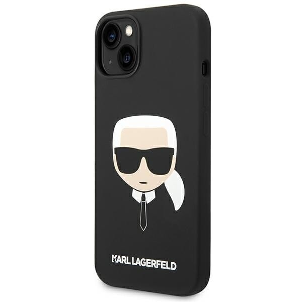 KARL LAGERFELD SILIKONE KARL'S HEAD ETUI TIL IPHONE 14 PLUS - SORT